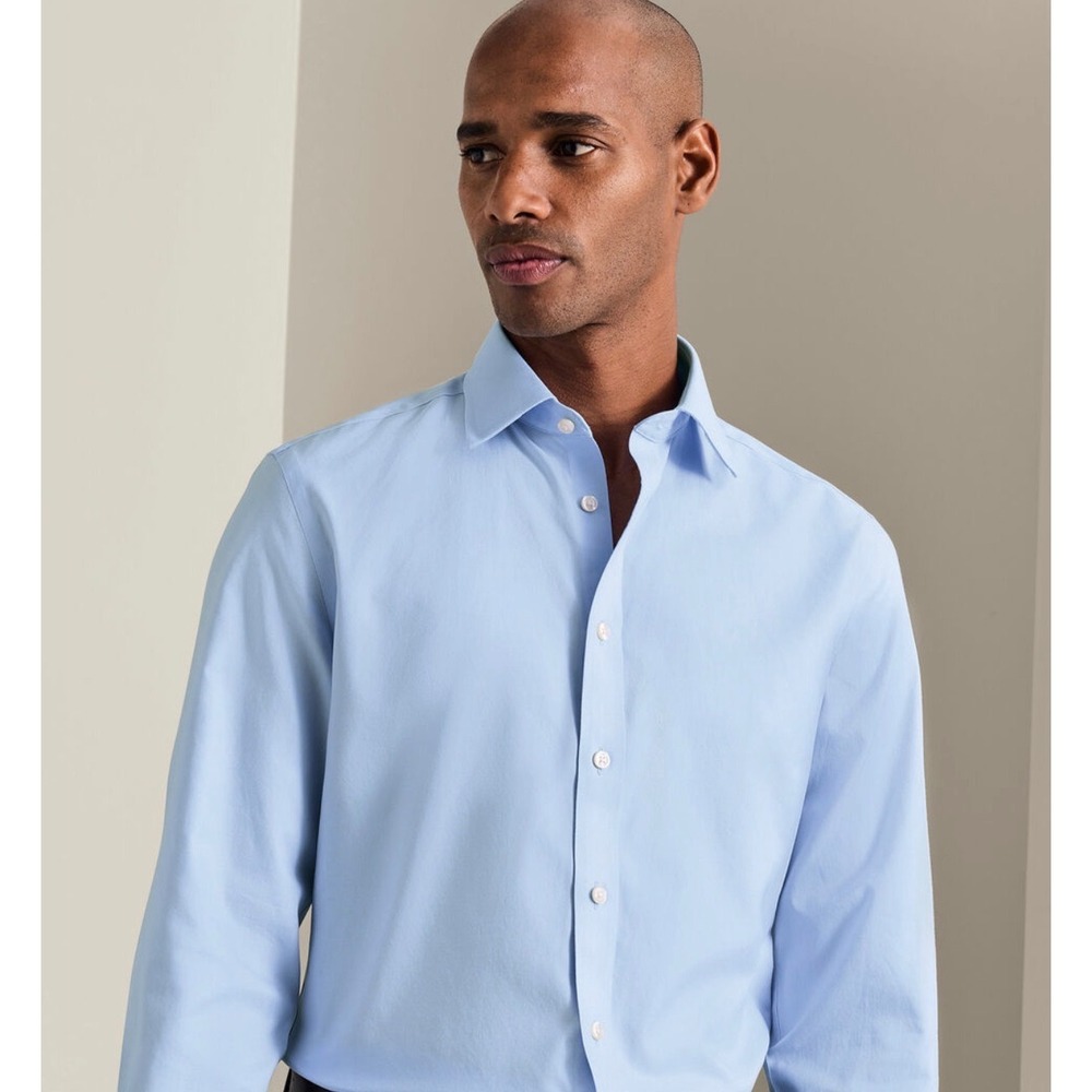 Charles Tyrwhitt Extra Slim Fit Non-Iron Twill Dress Shirt Sky Blue 15/34in